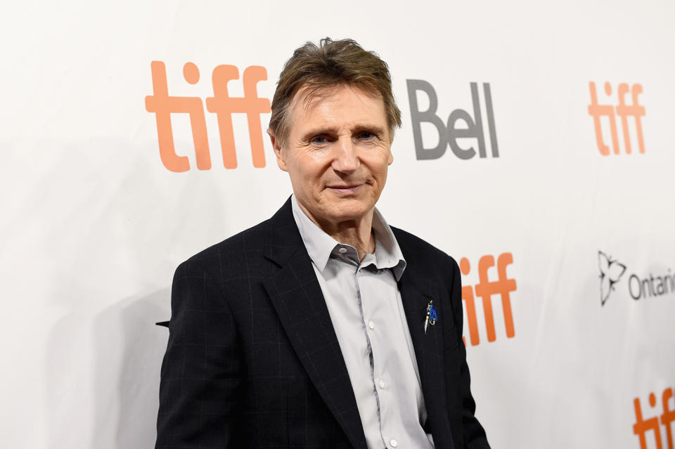 Liam Neeson surprised a bunch of Melbourne nurses with flowers and a handwritten note on Thursday. Photo: Getty