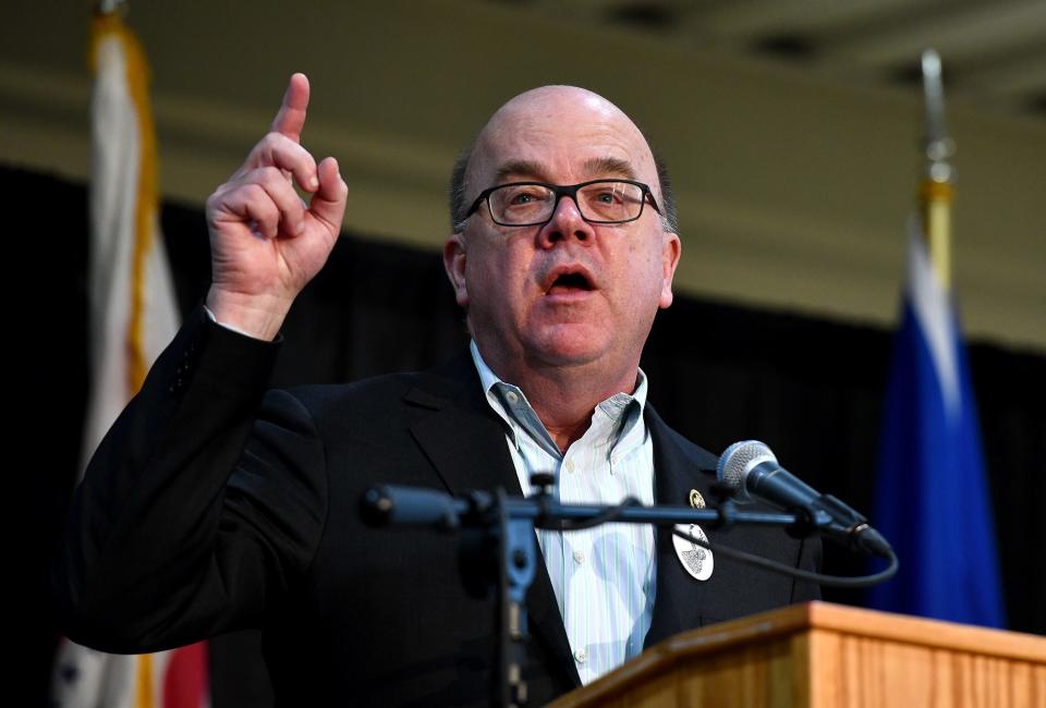 U.S. Rep. James P. McGovern speaks during the 39th Annual Martin Luther King Jr. Community Breakfast Monday at Assumption University honoring Martin Luther King Jr.