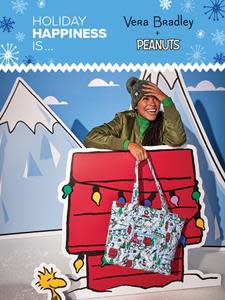 The Vera Bradley + Peanuts collection features three limited-edition patterns – “Ski Slope Snoopy,” “Snoopy Fair Isle” and “Ski Jump Snoopy” – and is available now in all Vera Bradley Full Line Stores, in select Vera Bradley Factory locations and online at verabradley.com.