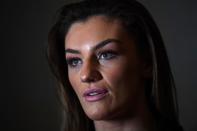 Mixed Martial Arts fighter Leah McCourt poses for a photograph at a Bellator MMA fight week media event in Dublin