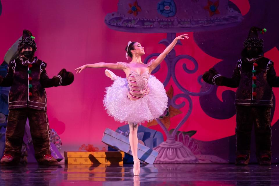 Cincinnati Ballet soloist Katherine Ochoa is seen in “The Nutcracker,” with choreography by the company’s former artistic director Victoria Morgan. The ballet will return as part of Cincinnati Ballet’s 2024-2025 season, which was announced March 7.