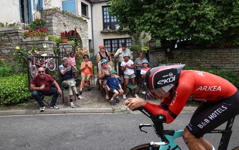 Kévin Vauquelin during the time trial