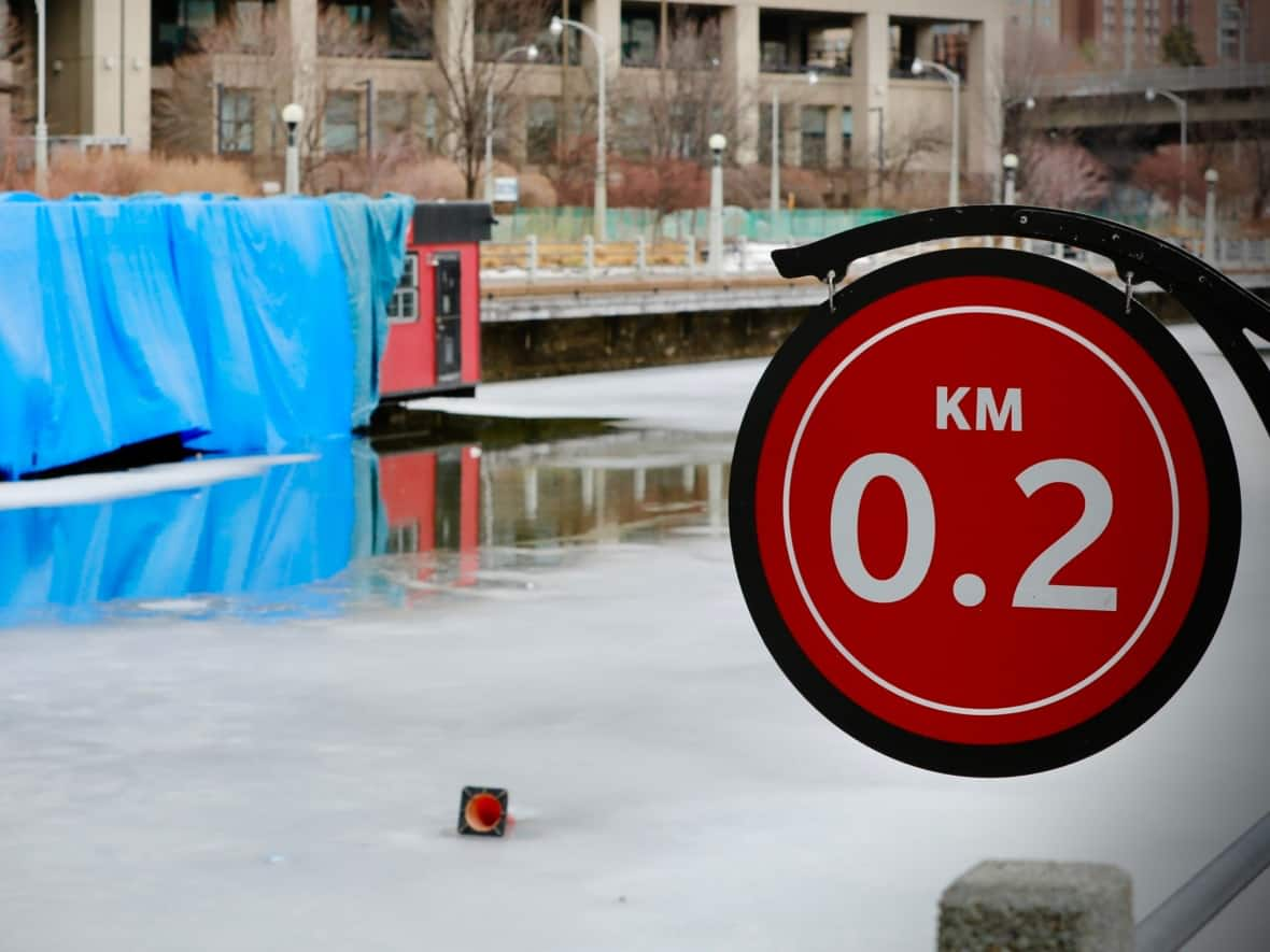 The Rideau Canal Skateway, seen here on Jan. 5, will remain closed this winter for the first time since the National Capital Commission first cleared a short section of ice more than 50 years ago. (Christian Patry/Radio-Canada - image credit)