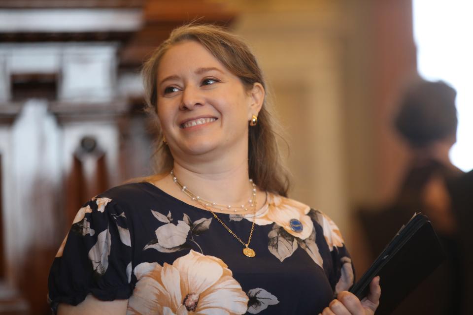 Rep. Rebecca Schmoe, R-Ottawa, led House Republicans in passing a bill to criminalize coercing an abortion. Gov. Laura Kelly vetoed the bill on Friday, but it passed with an apparent veto-proof majority in both chambers.