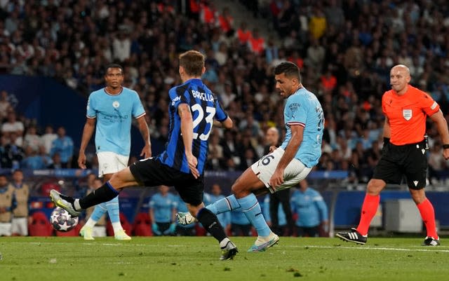 Manchester City’s Rodri scores the winner in the 2023 Champions League final in Istanbul