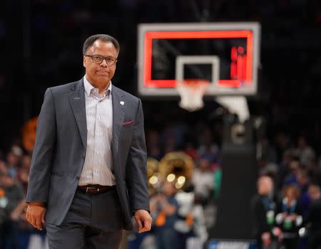 Mar 24, 2019; San Jose, CA, USA; Liberty Flames head coach Ritchie McKay walks off the court after losing to the Virginia Tech Hokies in the second round of the 2019 NCAA Tournament at SAP Center. Mandatory Credit: Kyle Terada-USA TODAY Sports