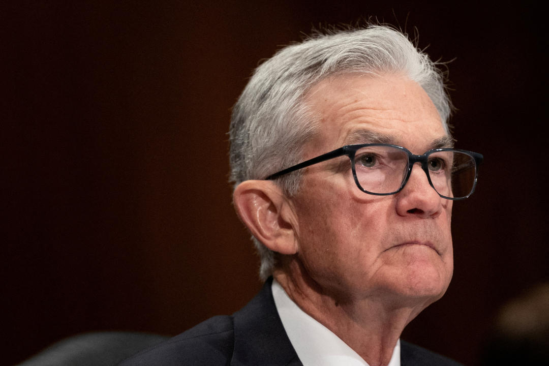 FILE PHOTO: Federal Reserve Chair Jerome Powell testifies before a Senate Banking, Housing, and Urban Affairs Committee hearing on Capitol Hill in Washington, U.S., March 7, 2024. REUTERS/Tom Brenner/File Photo