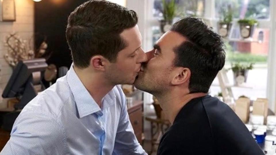 Noah Reid and Dan Levy in Schitt's Creek