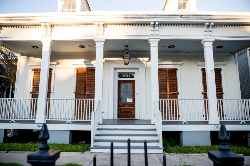 A home used for short-term rentals on Janice Coatney's block of Ursulines in the Treme neighborhood. This block has only six homes that have not yet been turned into short-term rentals.