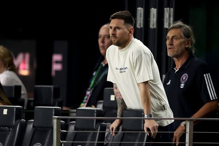 Lionel Messi vivió de manera muy intensa el partido de los cuartos de final de la Concacaf Champions Cup