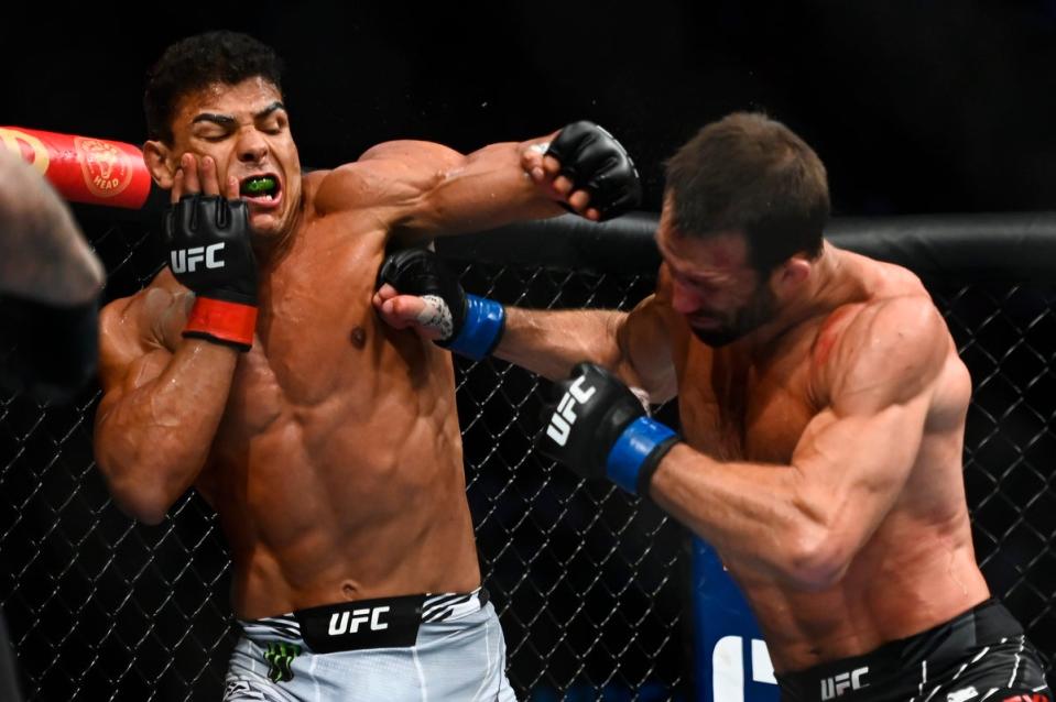 Paulo Costa (left) outpointed Luke Rockhold, who then appeared to retire from MMA (Getty Images)