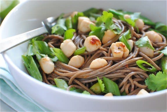 <strong>Get the <a href="http://bevcooks.com/2012/04/soba-noodles-with-scallops-and-vegetables/" target="_blank">Soba Noodles With Scallops And Vegetables</a> recipe from BevCooks </strong>