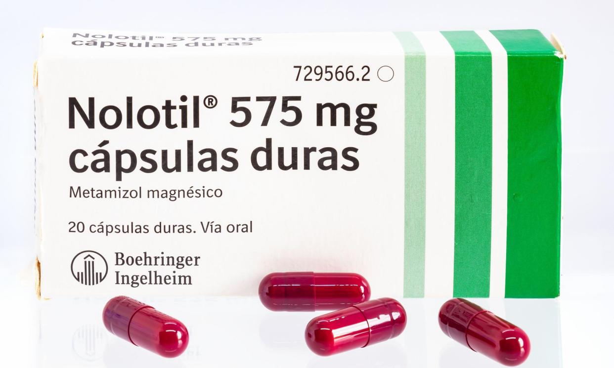 <span>Nolotil is the Spanish brand of metamizole, which is being investigated by the EU medicines regulator.</span><span>Photograph: agsaz/Alamy</span>