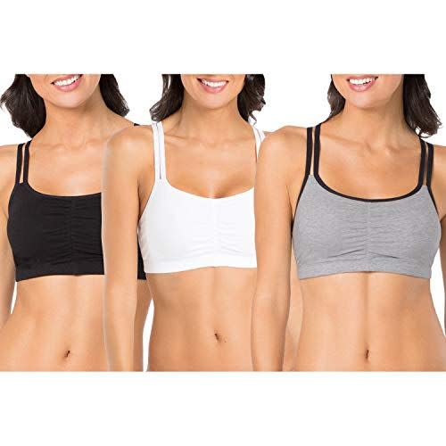 Women's Spaghetti Strap Pullover Sports Bra (3-Pack)