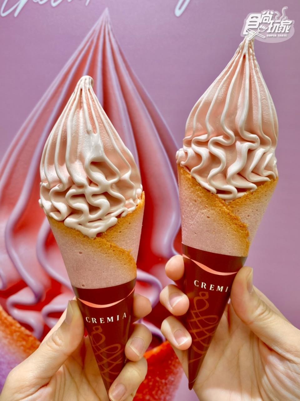 CREMIA霜淇淋有草莓口味了！「福岡甘王草莓」台灣獨家有，粉嫩香甜吃爆