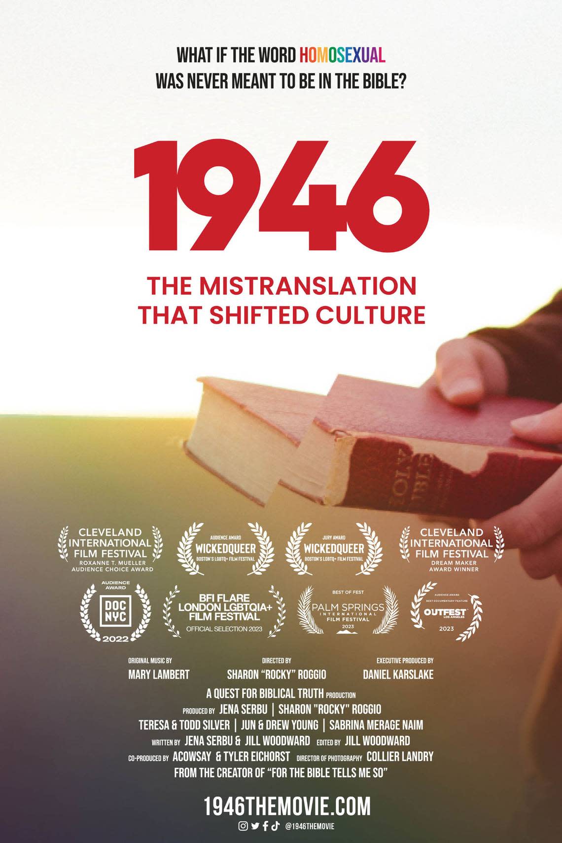 Poster for the movie “1946,” which plays as part of the Religious Film series at Fresno Reel Pride.