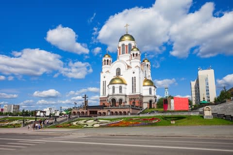 The church built on the site of the Romanov executions - Credit: Getty