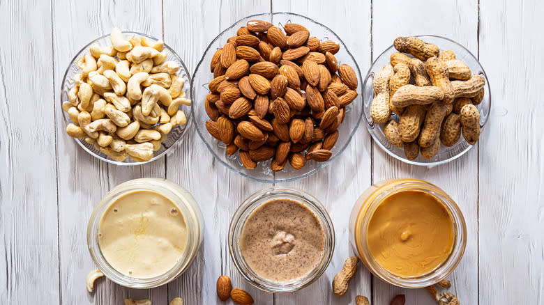 Different types of nut butter