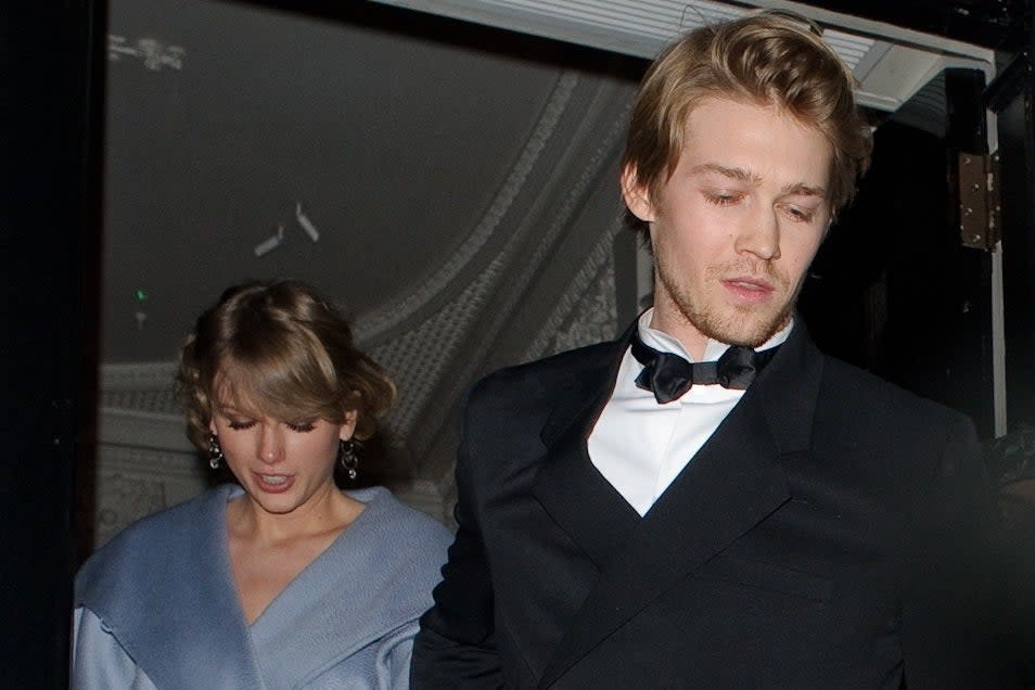 Taylor Swift and Joe Alwyn leave the 2019 BAFTA after-party (GC Images)