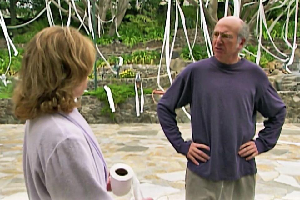 Cheryl Hines and Larry David on 'Curb Your Enthusiasm'