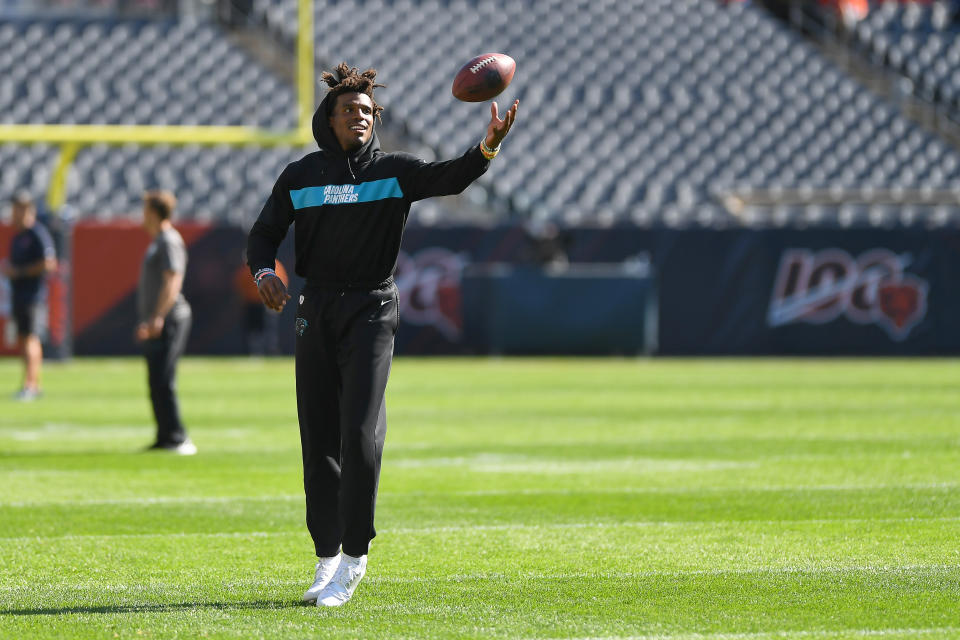 Cam Newton is now the proud owner of several Guinness world records. (Photo by Robin Alam/Icon Sportswire via Getty Images)