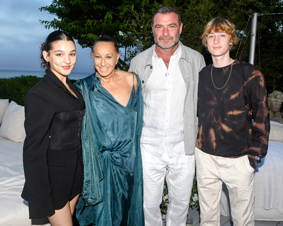 Billie Boullet, Donna Karan, Liev Schreiber and Sasha Schreiber