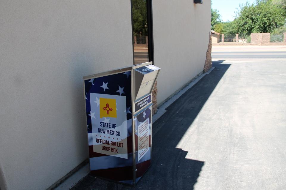 One of two official ballot drop boxes in Otero County. This one is in front of the Otero County Clerk's Office. The other is in front of the Tularosa Public Safety Facility. 

By law, counties must have at least two ballot drop boxes.