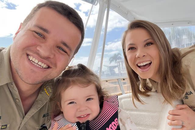 <p>Chandler Powell/Instagram</p> Chandler Powell, Bindi Irwin and their daughter Grace via Instagram