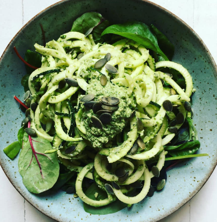 Green courgetti