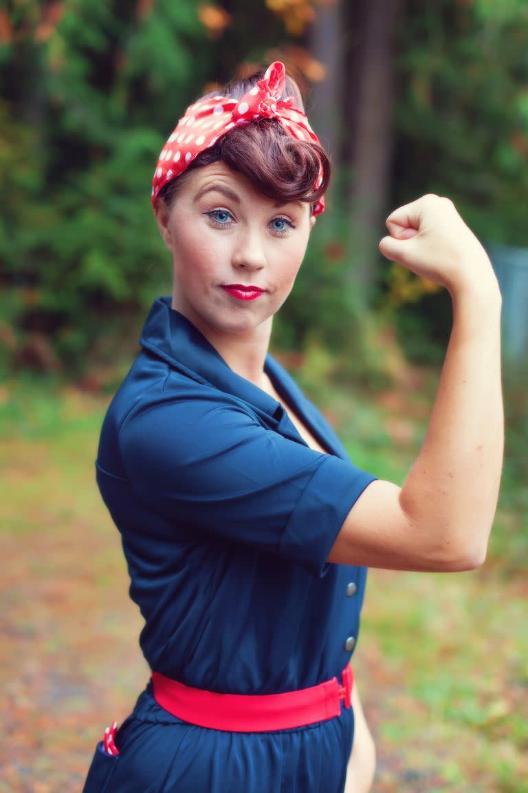 <p>Nothing says "girl power" quite like Rosie the Riveter. Since every woman already has a little Rosie in her, there's a good chance you already have the makings for this costume in your closet. </p>