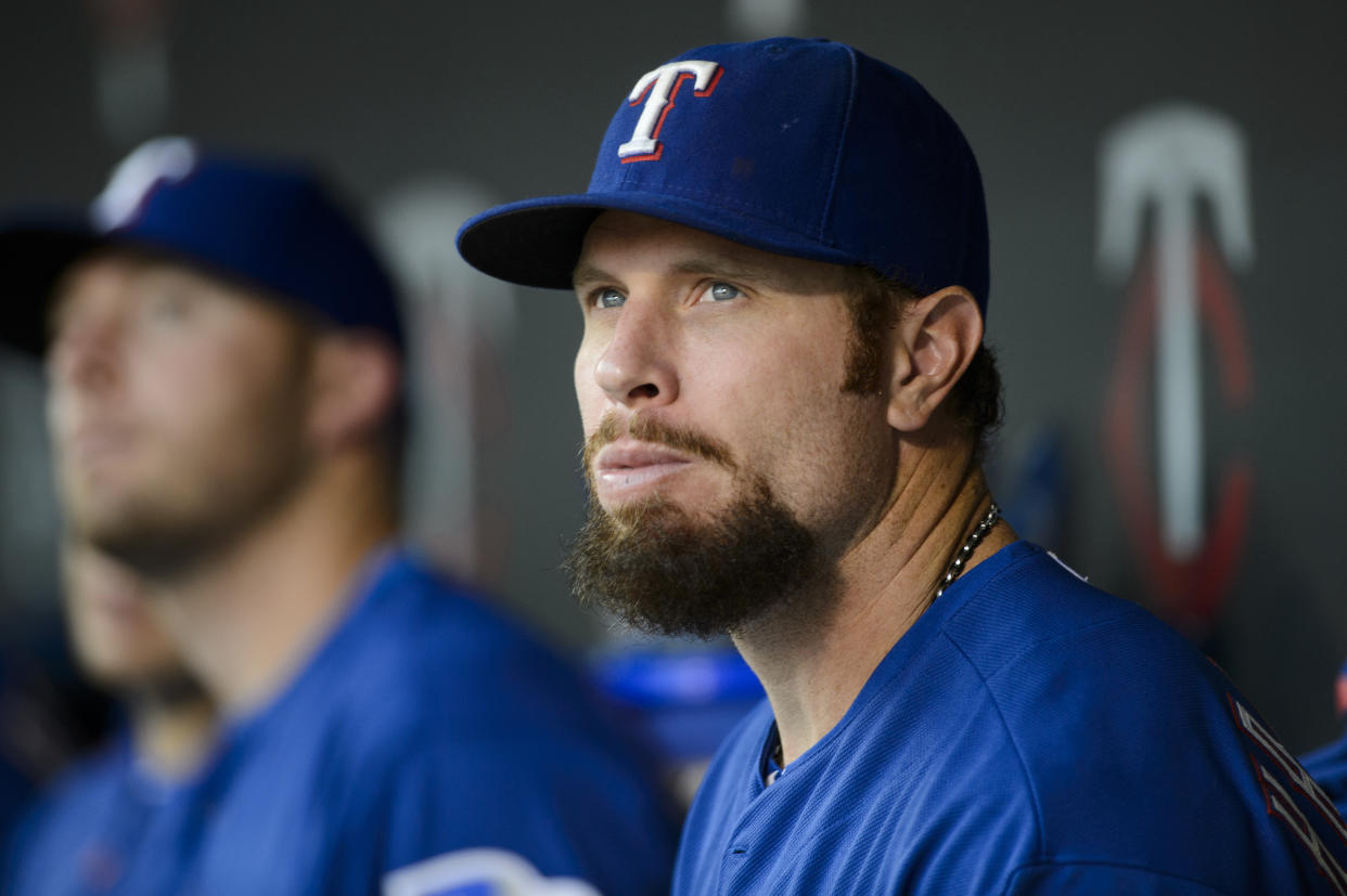 Josh Hamilton played in two World Series and won an MVP with the Texas Rangers. (Hannah Foslien/Getty)