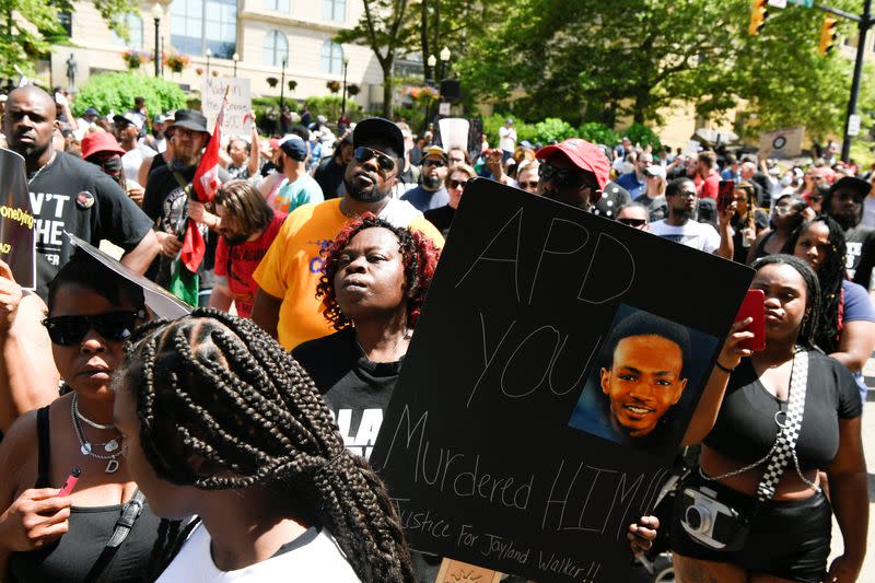 Protesta contra la muerte de Jayland Walker a manos de agentes de policía en Akron