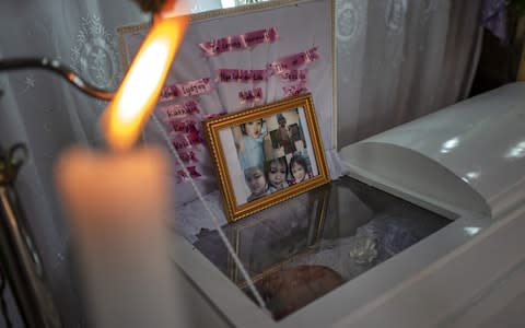 Kateleen Myca Ulpina, 3, was killed in a police sting operation last month - Credit: Ezra Acayan/Getty Images