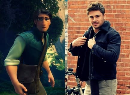 Flynn Rider and Zac Efron