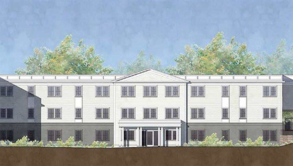 This rendering shows the exterior of the proposed West House II affordable housing complex for seniors in Middletown.