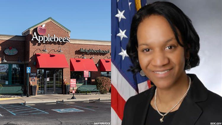 Applebees and EEOC chair Charlotte Burrows