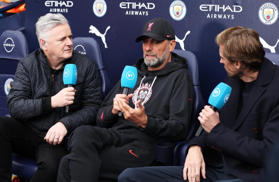 Jurgen Klopp has a long-held gripe with TNT Sports, formerly named BT Sport (Getty Images)