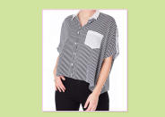 <p>Elvi Stripe Boxy Shirt, $69, <a rel="nofollow noopener" href="http://shop.nordstrom.com/s/elvi-stripe-boxy-shirt-plus-size/4604177?origin=keywordsearch-personalizedsort&fashioncolor=WHITE" target="_blank" data-ylk="slk:Nordstrom;elm:context_link;itc:0;sec:content-canvas" class="link ">Nordstrom </a> </p>