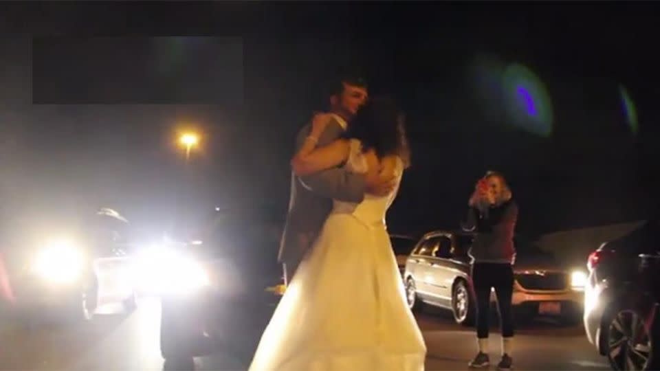 Their first dance. Source: YouTube/LeviCurbyMedia