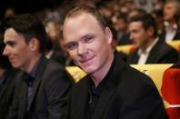 Rider Chris Froome of Britain attends the presentation of the itinerary of the 2017 Tour de France cycling race during a news conference in Paris, France, October 18, 2016. REUTERS/Benoit Tessier