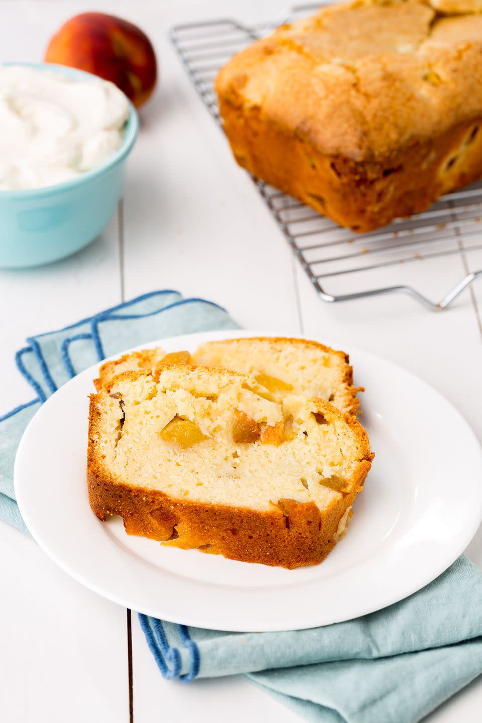 <p>(Pound) cake by the ocean.</p><p>Get the recipe from <a href="https://www.delish.com/cooking/recipe-ideas/recipes/a46949/peaches-cream-pound-cake-recipe/" rel="nofollow noopener" target="_blank" data-ylk="slk:Delish;elm:context_link;itc:0;sec:content-canvas" class="link ">Delish</a>.<br></p>