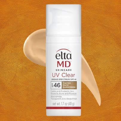 A tinted broad spectrum sunscreen