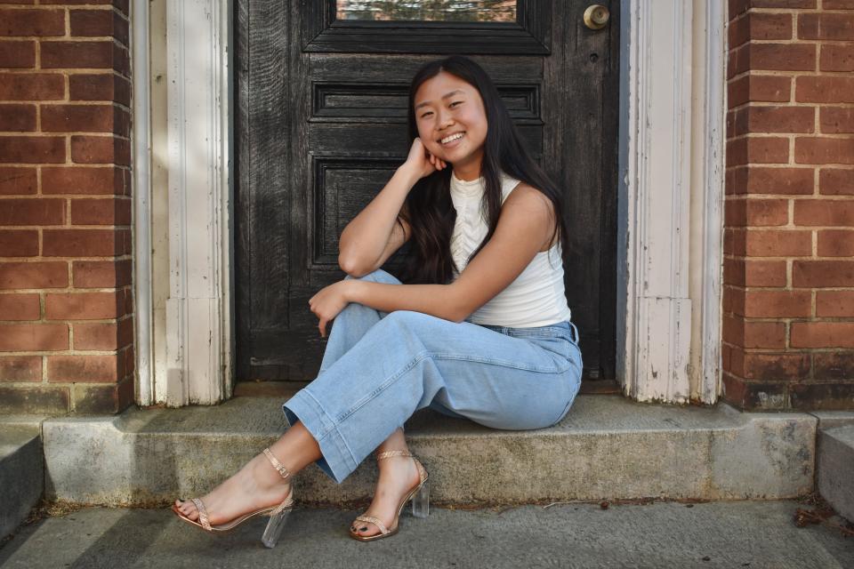 Janet Fu in one of a variety of senior portraits taken of the Fayetteville, Ark., student, who was a high school senior last year and is at the University of Pennsylvania.