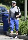 <p>Jason Sudeikis heads out of his home in L.A. on Friday</p>