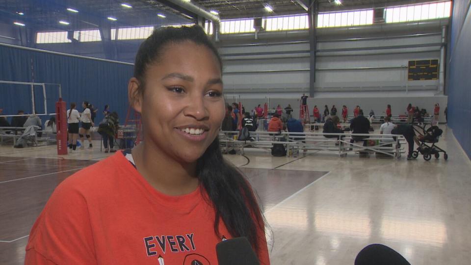 Veronica Headley, 31, said "there's something really powerful" about playing in the Master Alberta Indigenous Games on the National Day for Truth and Reconciliation. 