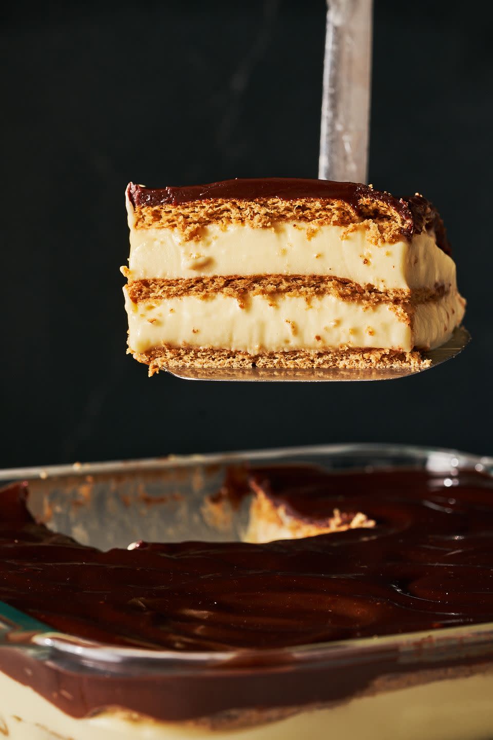 slice of eclair cake