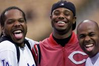 <p>This was inescapable thanks to the late-1999 Budweiser ad, which starred Paul Williams and Fred Thomas (shown here with Ken Griffey Jr in 2000). Like "jiggy," this was also immediately overused. </p>