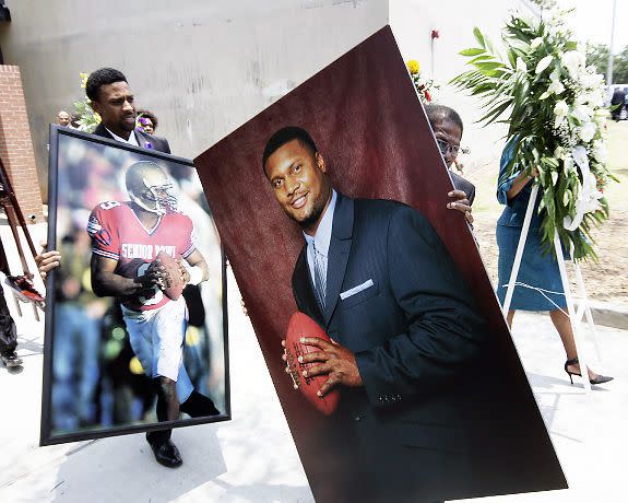 Steve McNair (July 4, 2009): The ex-NFL quarterback was shot four times on the Fourth of July by his 20-year-old lover as he slept on a sofa in a downtown Nashville condo he rented with a friend. The woman, Sahel Kazemi, then turned the 9-mm semiautomatic she had purchased two days earlier on herself. Later it was revealed that Kazemi believed the married McNair was seeing a second woman who was not his wife, and her despair drove her to the murder-suicide.