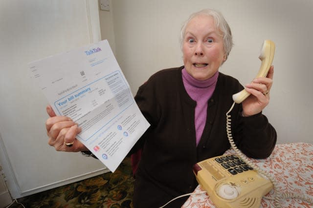 Carol Sandford of Ballantrae has received her telephone bill from Talk Talk, which includes a 24 minute call to directory enquiries 118 118 for ï¿½81.12.