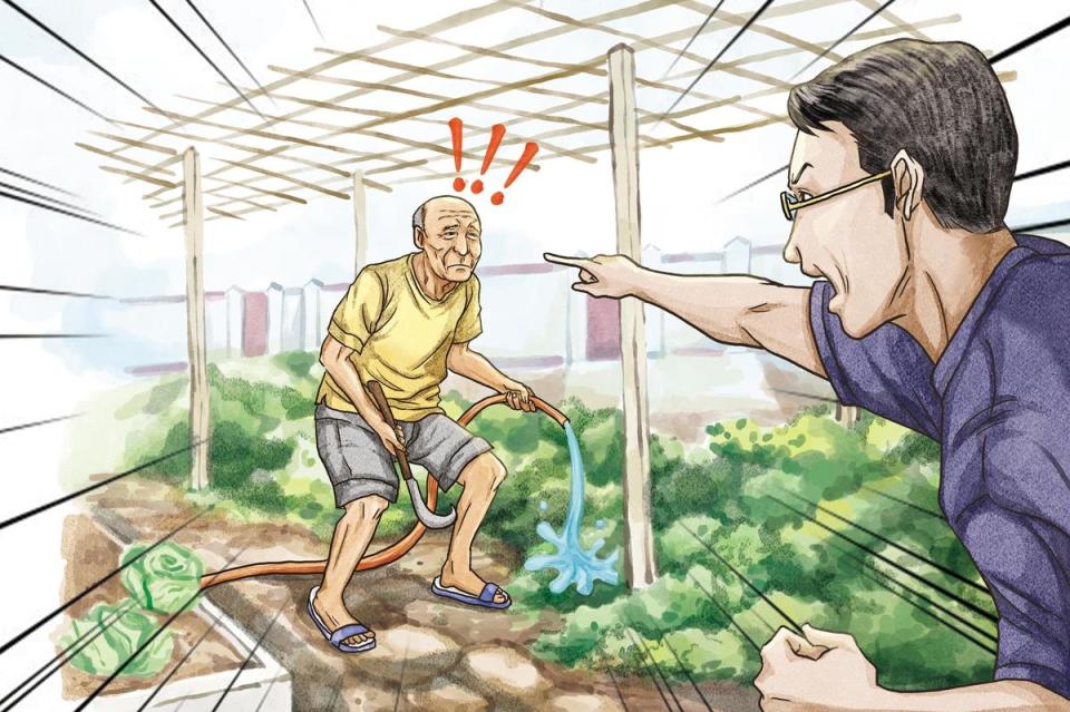 台東地院法官吳俐臻父親在宿舍空地種菜，遭法官郭玉林指控違法使用公家的水灌溉，還拿鎌刀讓他覺得人身受威脅。